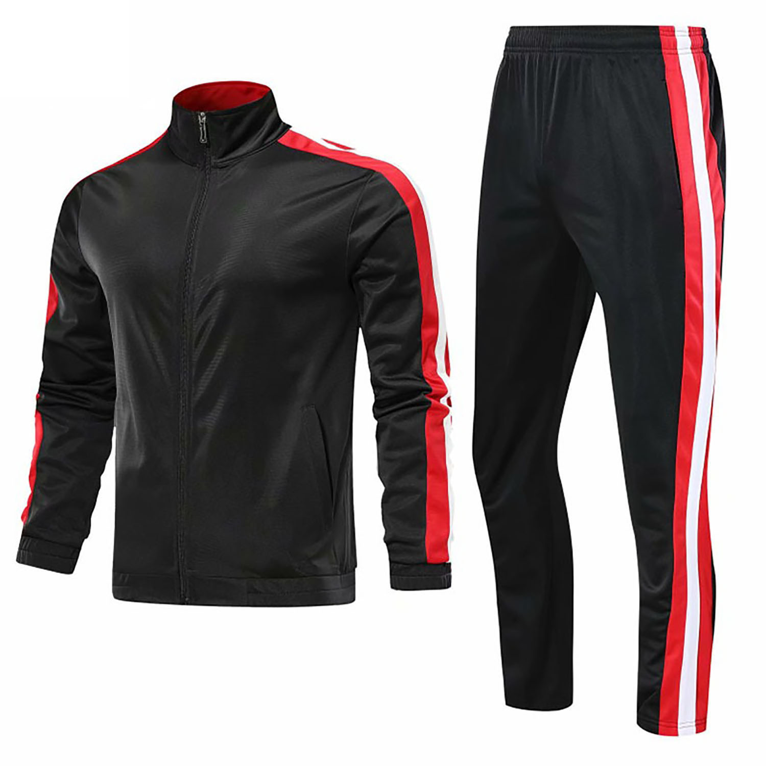  Best Fitted Tracksuit Zipper Hooded Jogging Men Jogger TrackSuit